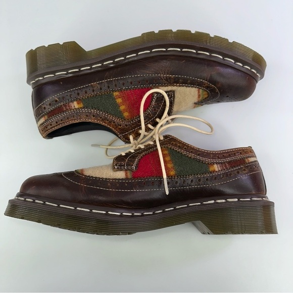 Dr. Martens Pendleton Women's Shoes Sz 6 M Brogue Wingtip Harvest Stripe Oxford - Picture 3 of 8